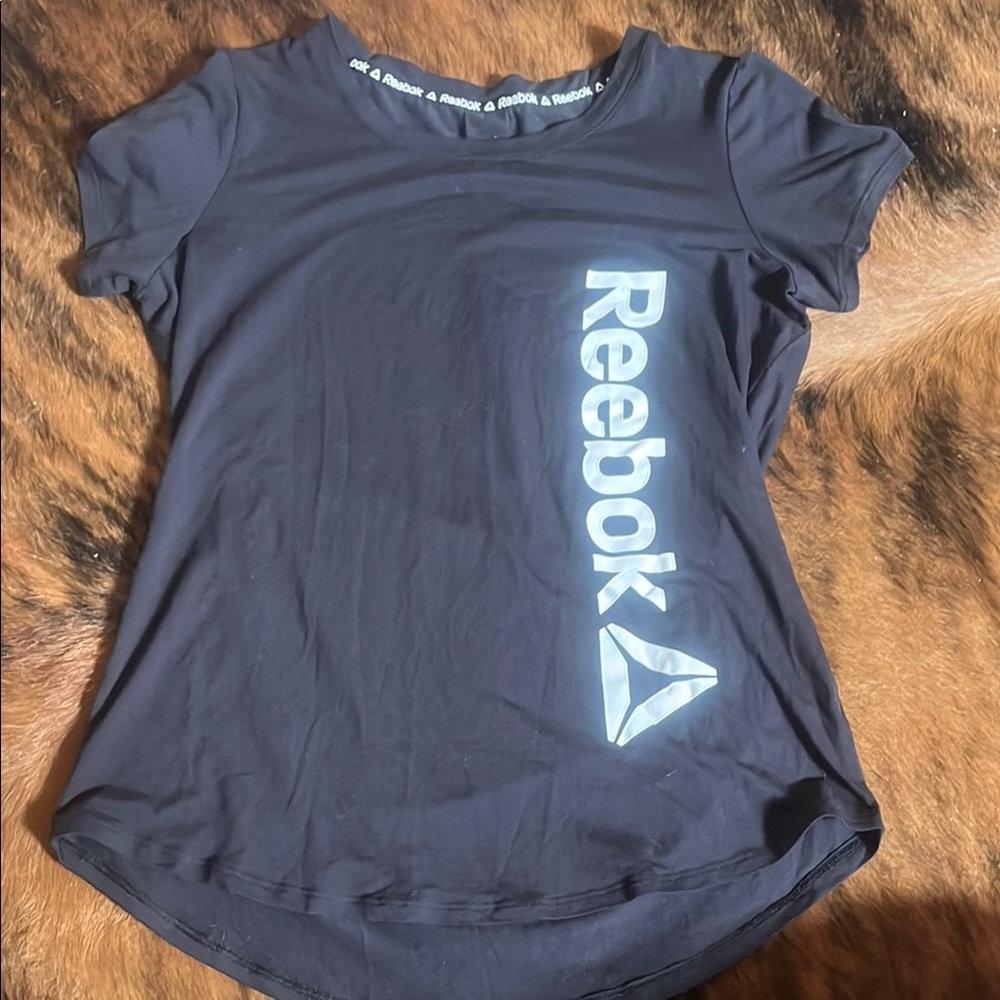 Reebok Black Tee with White Logo